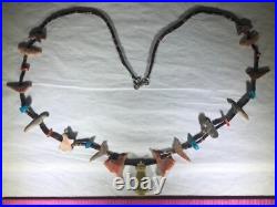 Rare Vintage Antique South Western Native American Hand Carved Fetish Necklace