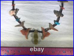 Rare Vintage Antique South Western Native American Hand Carved Fetish Necklace