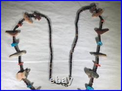 Rare Vintage Antique South Western Native American Hand Carved Fetish Necklace