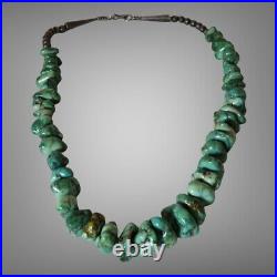 Rare Vintage Battle Mountain Blue Gem Turquoise Necklace