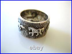 Rare Vintage Ben Knighthorse Sterling Silver Horse Ring Size 6