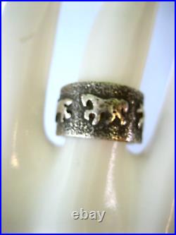 Rare Vintage Ben Knighthorse Sterling Silver Horse Ring Size 6