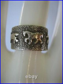 Rare Vintage Ben Knighthorse Sterling Silver Horse Ring Size 6