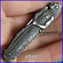 Rare Vintage D Peres Solingen Figural Native American Folding Pocket Knife