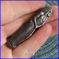 Rare Vintage D Peres Solingen Figural Native American Folding Pocket Knife