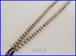 Rare Vintage Emerson Bill Navajo Sterling Pendant on Sterling Beaded Necklace