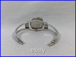 Rare Vintage Native American Acoma Stamped Turquoise Cuff Bracelet Small Wrist