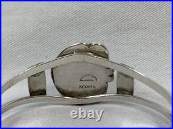 Rare Vintage Native American Acoma Stamped Turquoise Cuff Bracelet Small Wrist