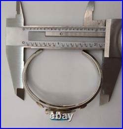 Rare Vintage Native American Acoma Stamped Turquoise Cuff Bracelet Small Wrist
