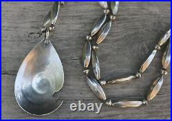 Rare Vintage Native American Hopi Sterling Silver Pendant Necklace 34.2g 25'