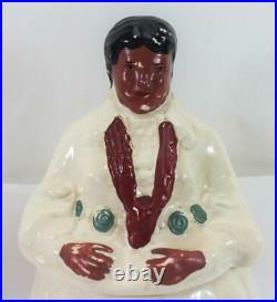 Rare Vintage Native American Indian Woman Cold Painted Cookie Jar
