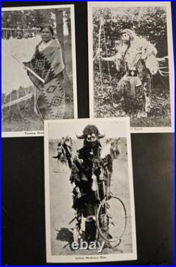 Rare Vintage Native American Indian history, old postcard lot Collection MS2