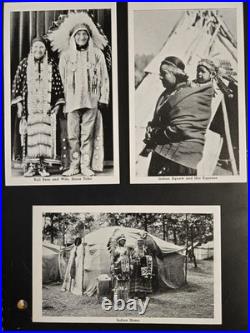 Rare Vintage Native American Indian history, old postcard lot Collection MS2