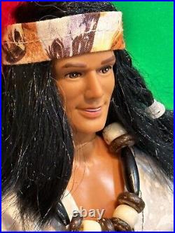 Rare Vintage Native American Ken Type Doll 12 Action Figure Dressed- Poseable