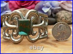 Rare Vintage Native American Navajo Royston Turquoise Sterling Cuff Bracelet