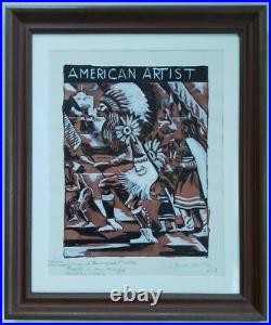 Rare Vintage Native American Paintingjames Doughertywpa Artist- Look
