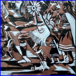 Rare Vintage Native American Paintingjames Doughertywpa Artist- Look