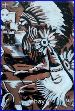 Rare Vintage Native American Paintingjames Doughertywpa Artist- Look