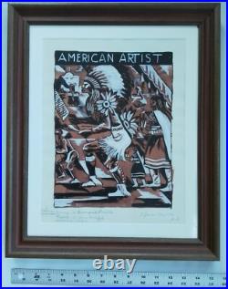 Rare Vintage Native American Paintingjames Doughertywpa Artist- Look