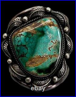 Rare Vintage Native American Royston Turquoise Sterling Silver Cuff Bracelet 92g