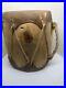 Rare-Vintage-Native-American-Southwest-Double-Sided-Rawhide-Leather-Log-Drum-01-tj