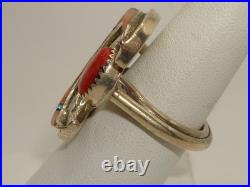 Rare Vintage Native American Zuni Herman Hoskie Sterling Crescent Moon Ring