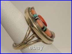 Rare Vintage Native American Zuni Herman Hoskie Sterling Crescent Moon Ring