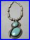 Rare-Vintage-Navajo-Apache-Turquoise-Sterling-Silver-Leaf-Necklace-Old-01-qwae