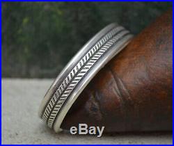 Rare Vintage Navajo Fred Harvey Silver Native American UITA Cuff Bracelet Old