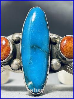Rare Vintage Navajo Nacozari Turquoise Sterling Silver Bracelet