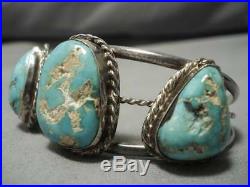 Rare! Vintage Navajo Royston Turquoise Sterling Silver Bracelet Old