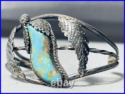 Rare Vintage Navajo Royston Turquoise Sterling Silver Bracelet Old