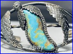 Rare Vintage Navajo Royston Turquoise Sterling Silver Bracelet Old
