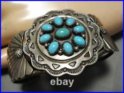 Rare Vintage Navajo Satellite Turquoise Sterling Silver Bracelet