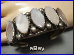 Rare Vintage San Felipe Native American Sterling Silver Torpedo Bracelet Cuff