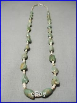 Rare Vintage Santo Domingo Royston Turquoise Heishi Native American Necklace