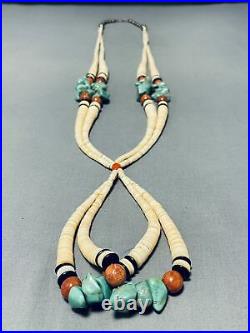 Rare Vintage Santo Domingo Turquoise Shell Necklace