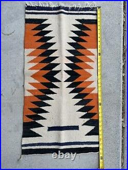 Rare Vintage Simple Native American Navajo Indian Woven Horse Saddle Blanket