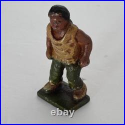 Rare Vintage Solid Cast Iron Indian Native American Figures