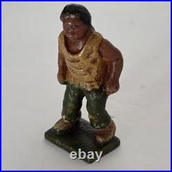 Rare Vintage Solid Cast Iron Indian Native American Figures