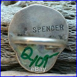Rare Vintage Sterling Mop Spencer Tweety Bird Zuni Native American Ring Sz 4.75
