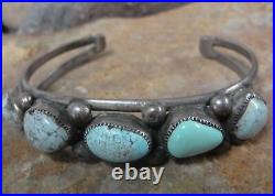 Rare Vintage Sterling Silver Dry Creek Turquoise Navajo Cuff Bracelet 7