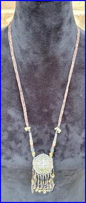 Rare Vintage Turtle Shell Medicine Bag Pouch w Sterling Silver Native American