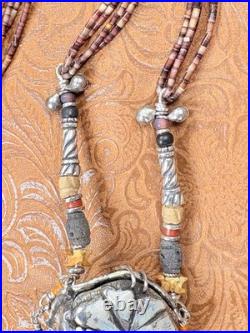 Rare Vintage Turtle Shell Medicine Bag Pouch w Sterling Silver Native American