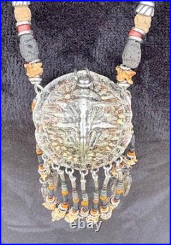 Rare Vintage Turtle Shell Medicine Bag Pouch w Sterling Silver Native American