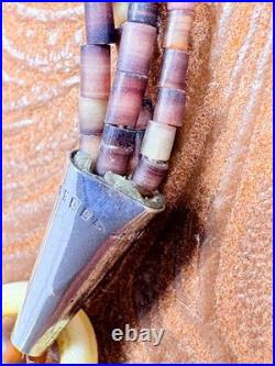 Rare Vintage Turtle Shell Medicine Bag Pouch w Sterling Silver Native American