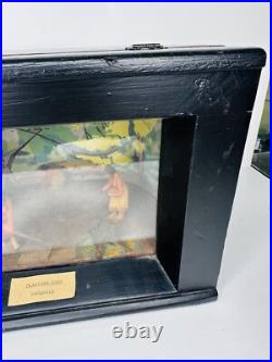 Rare Vintage WPA Diorama Native American Planting Corn Great Depression