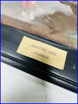 Rare Vintage WPA Diorama Native American Planting Corn Great Depression