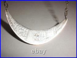 Rare Vintage Weaver Selina Hopi sterling silver coral necklace
