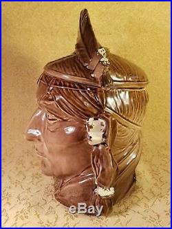 Rare Vtg Pontiac Native American Indian Cookie Jar by McCoy, Orginal 1954, V. G. C